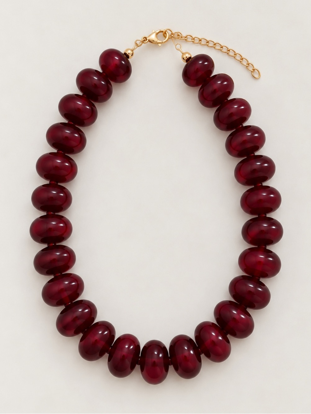 New! Burgundy Red Wine Beaded Dopamine  Necklace NWOT